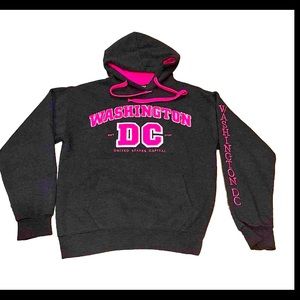 Washington DC Adult Medium Hoodie Sweatshirt Gray Pink School Safety Patrol